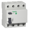 Easy9 Residual Current Circuit Breaker (RCCB) - 4 Pole 25A 30mA AC Type 400V