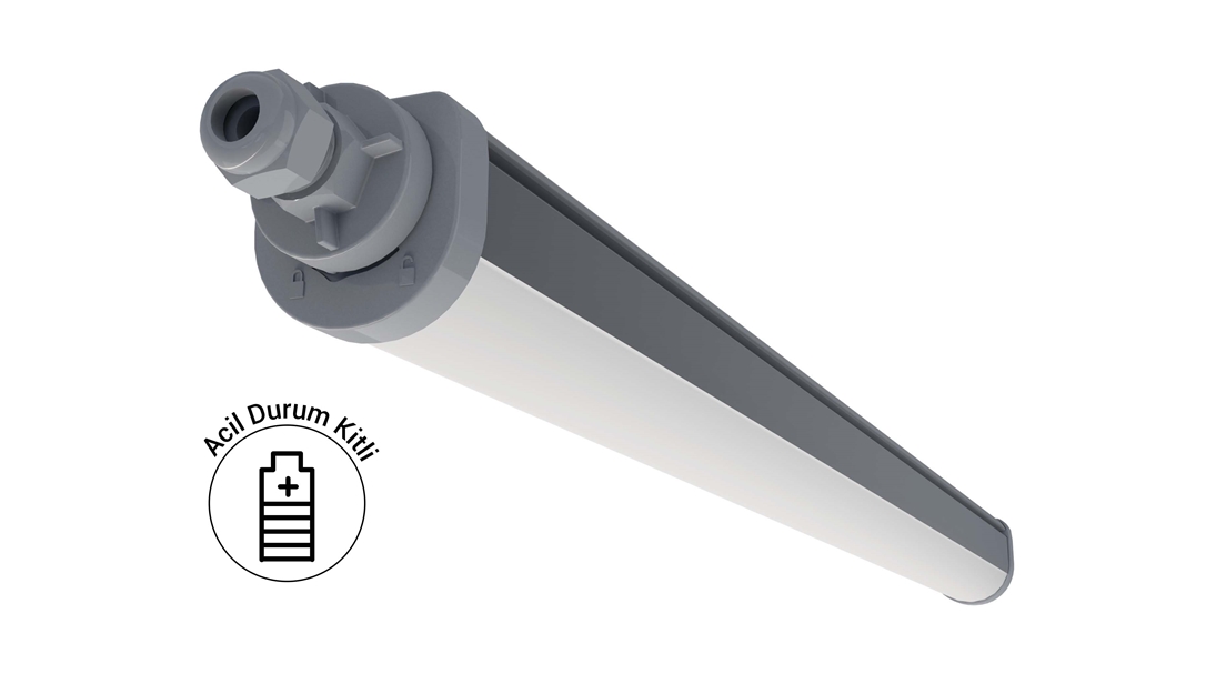 YPL NG 53W 4000KAcil Kitli Etanj LED Armatür 150cm